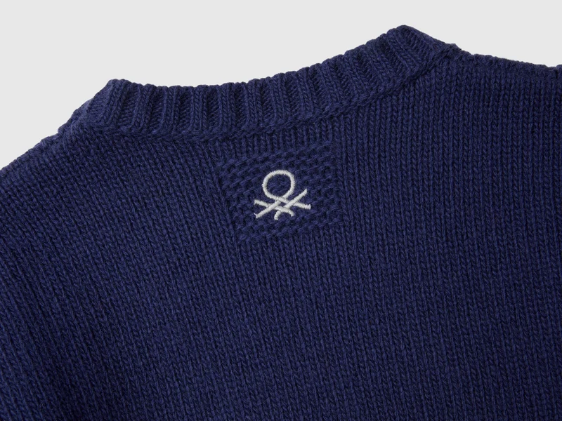 Zopfmusterpullover aus Wollmischung