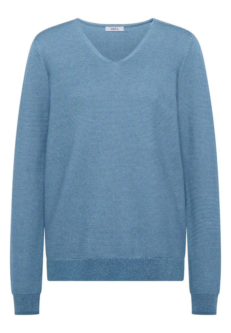 Pullover im Two-Tone-Look mit V-Neck