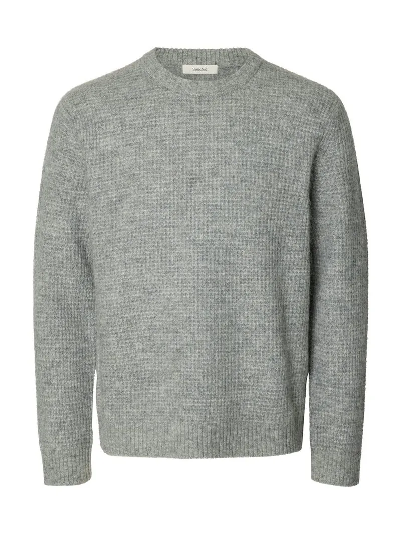 SLMRAI LS KNIT WAFFLE CREW NECK
