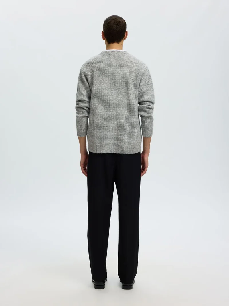 SLMRAI LS KNIT WAFFLE CREW NECK
