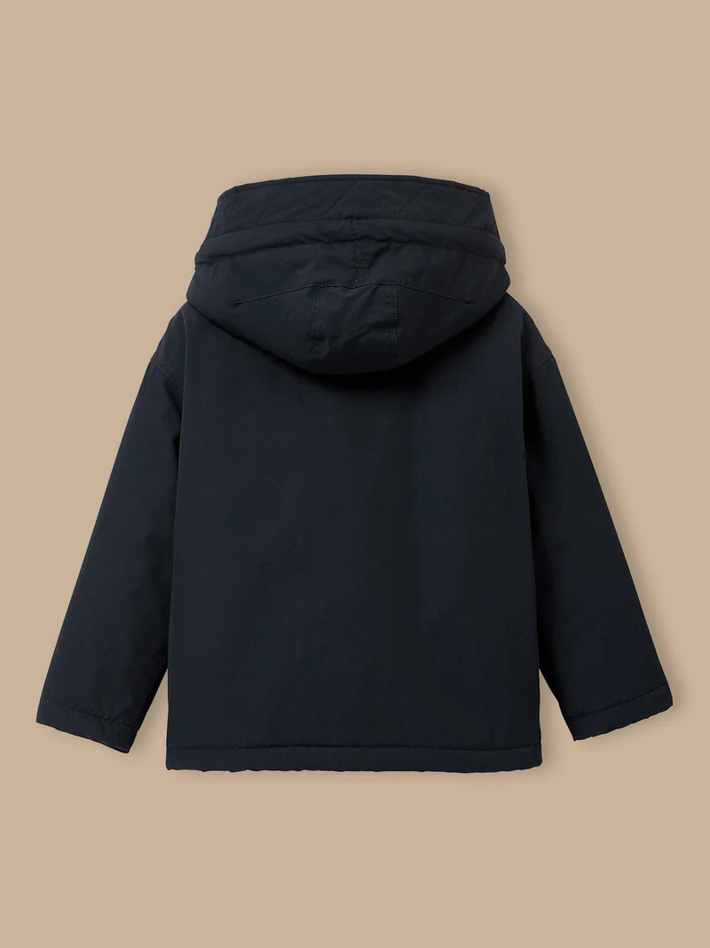 Mädchen-Parka mit Leopardenfutter