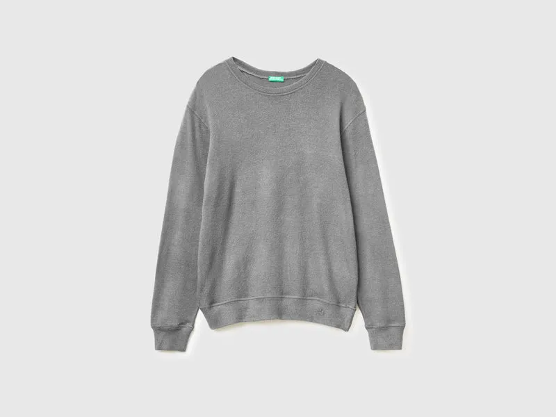 Warmer Pullover aus Stretch-Baumwolle