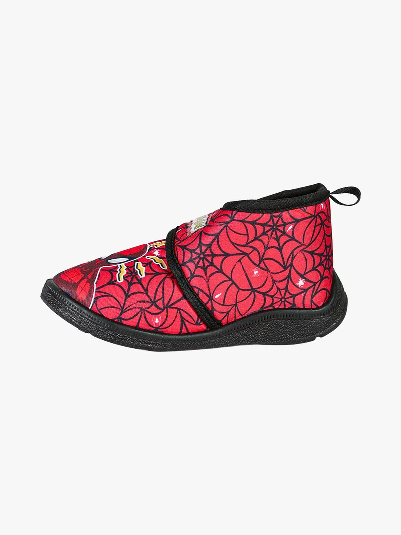 Pantofole alte da bambino con chiusura a strappo - rosso