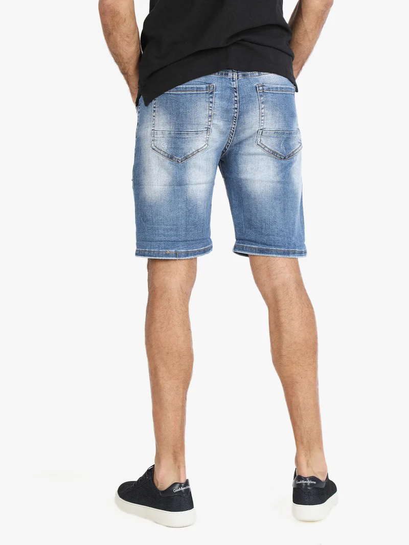 Bermuda uomo in jeans con strappi - jeans