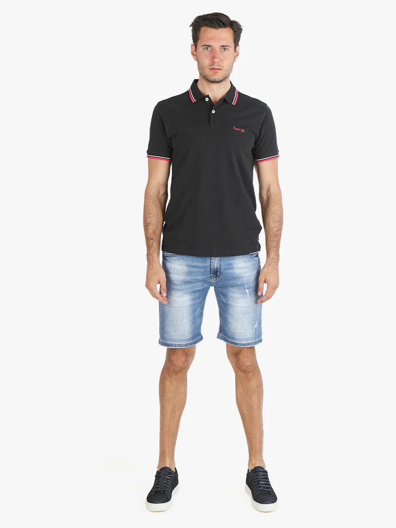 Bermuda uomo in jeans con strappi - jeans