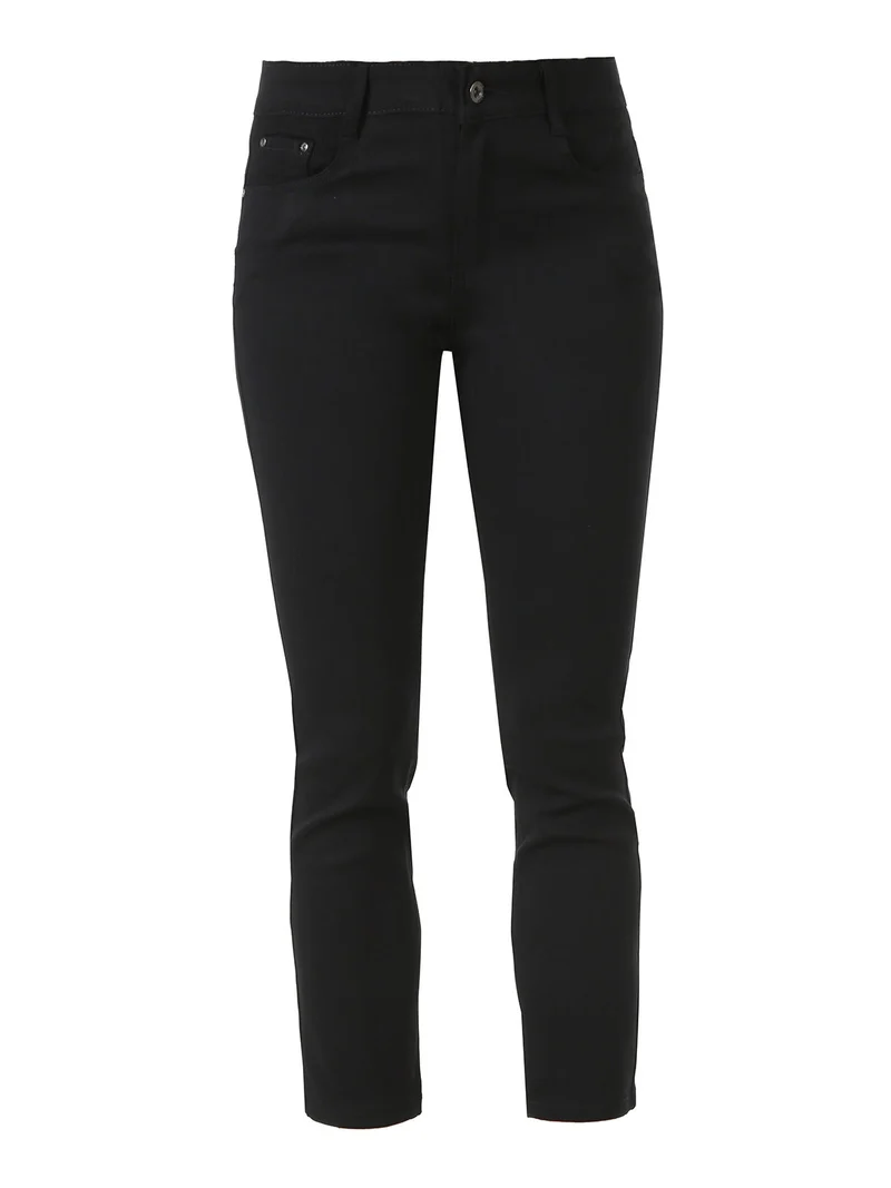 Pantaloni jeans da donna push-up modellante a vita alta - nero