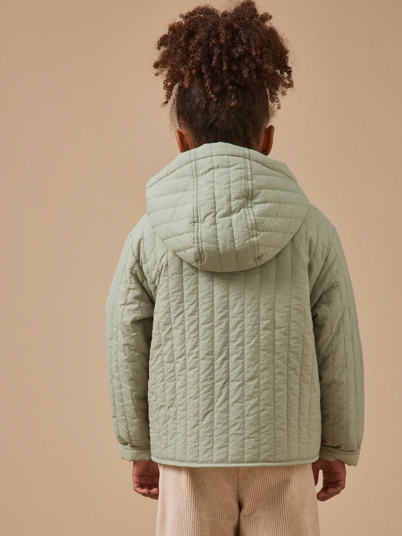 Mädchen Steppjacke mit Sherpa-Kragen