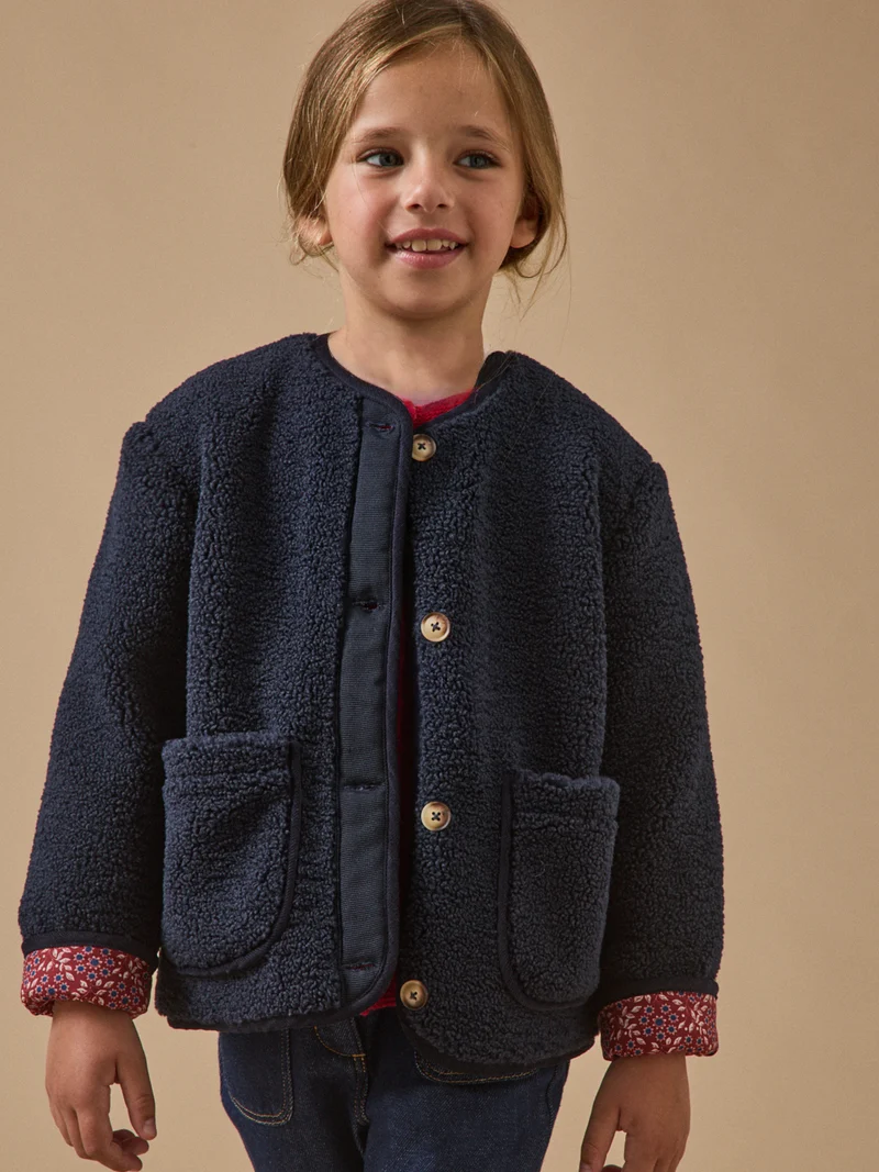 Mädchenjacke aus Sherpa