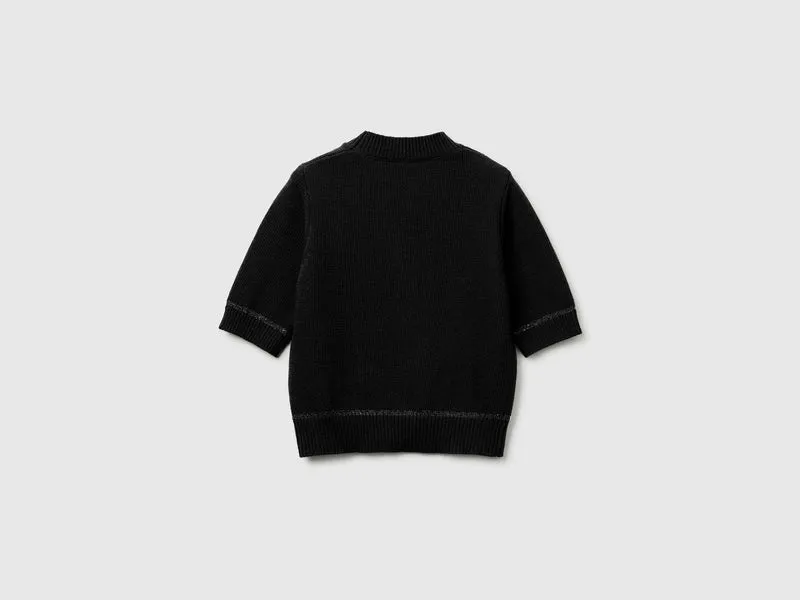 Rollkragenpullover mit Paillettenbesatz