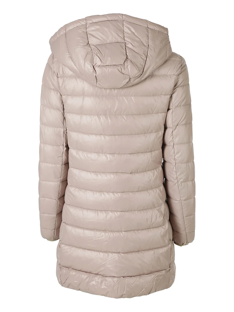Giubbotto donna lungo con cappuccio - khaki
