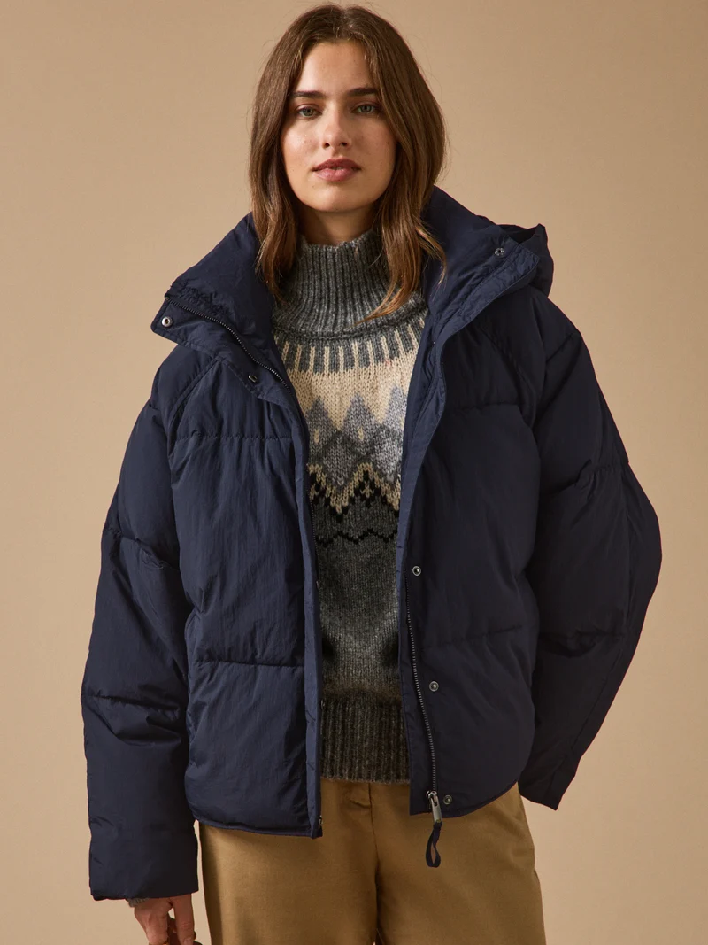 Wattierte Damen-Daunenjacke