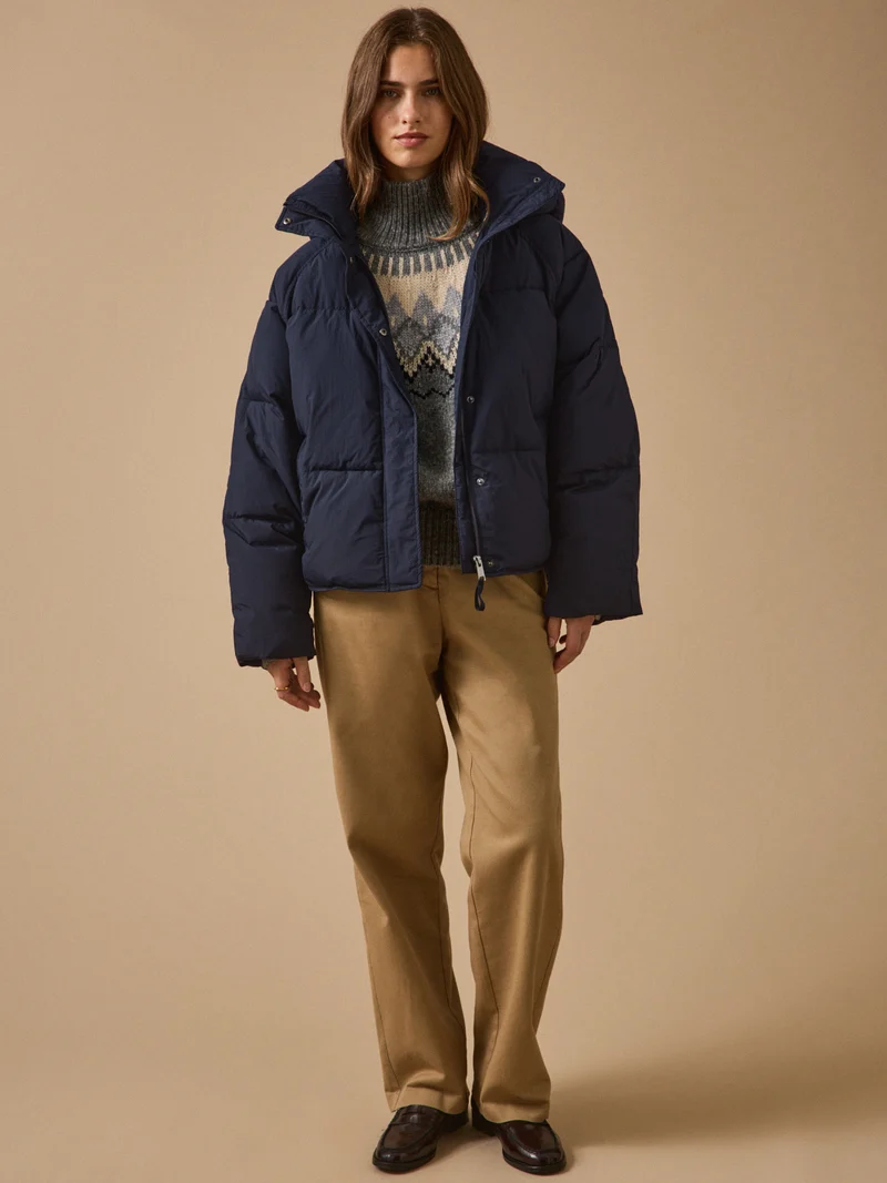 Wattierte Damen-Daunenjacke