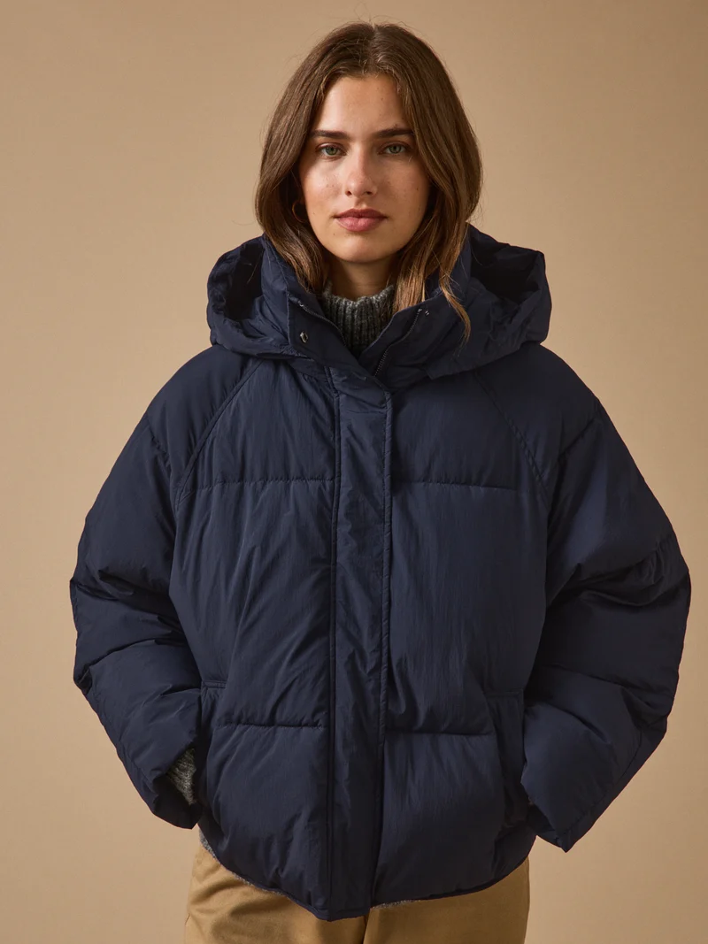 Wattierte Damen-Daunenjacke