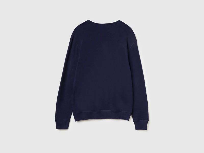 Warmer Pullover aus Stretch-Baumwolle
