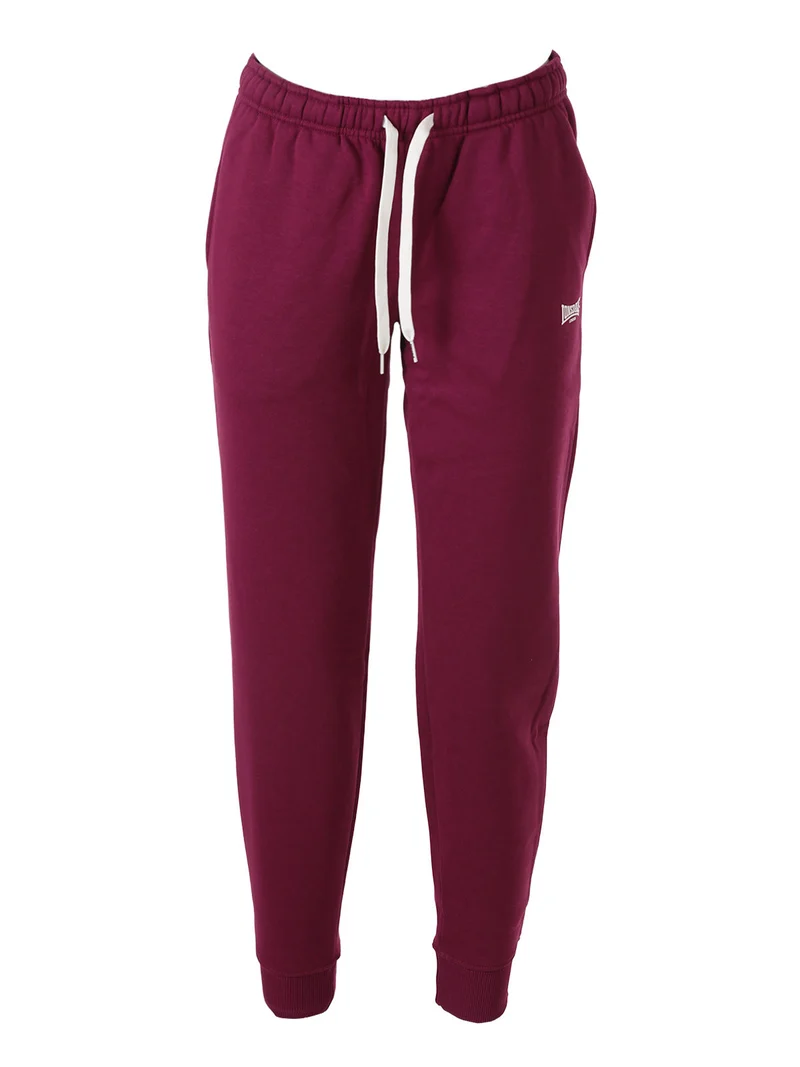 Completo tuta da donna full zip con cappuccio e interno felpato - bordeaux
