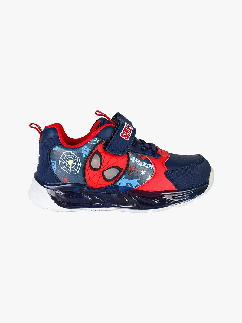 Sneakers da bambino con luci e chiusura a strappo - blu scuro