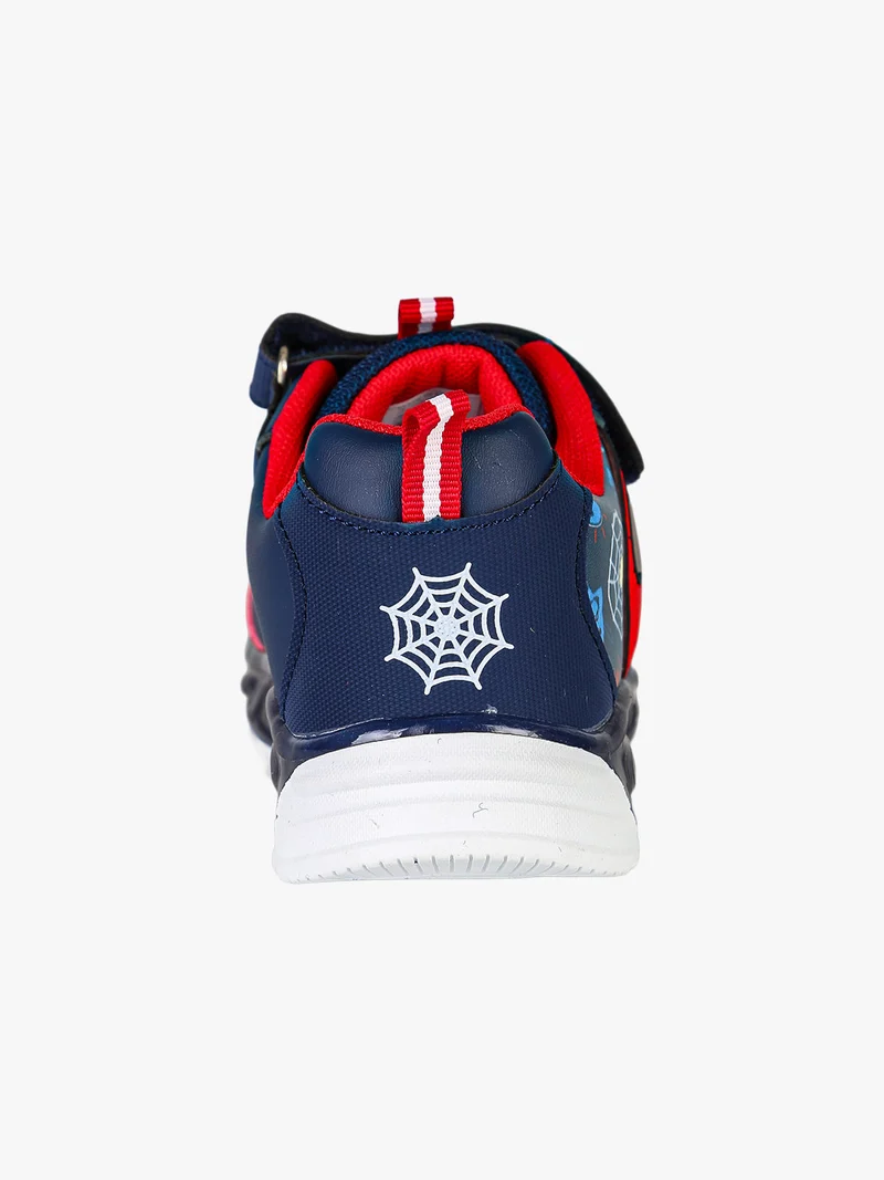Sneakers da bambino con luci e chiusura a strappo - blu scuro