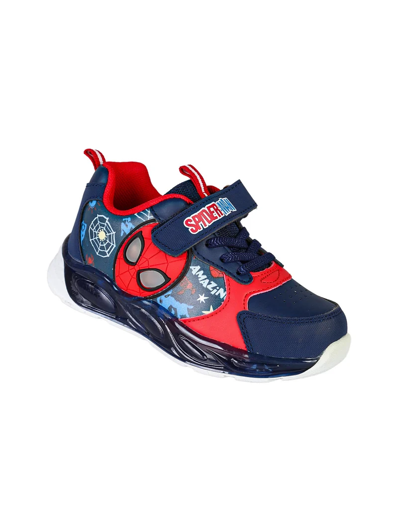 Sneakers da bambino con luci e chiusura a strappo - blu scuro
