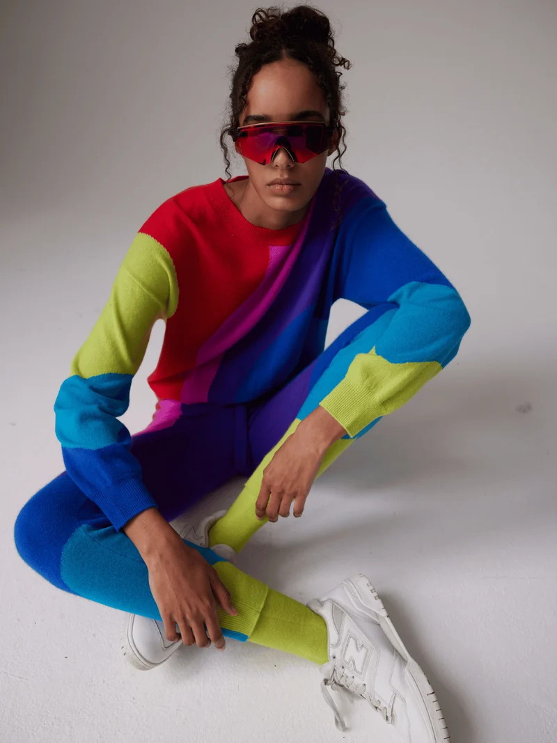 Wave Stripe Crew Pullover