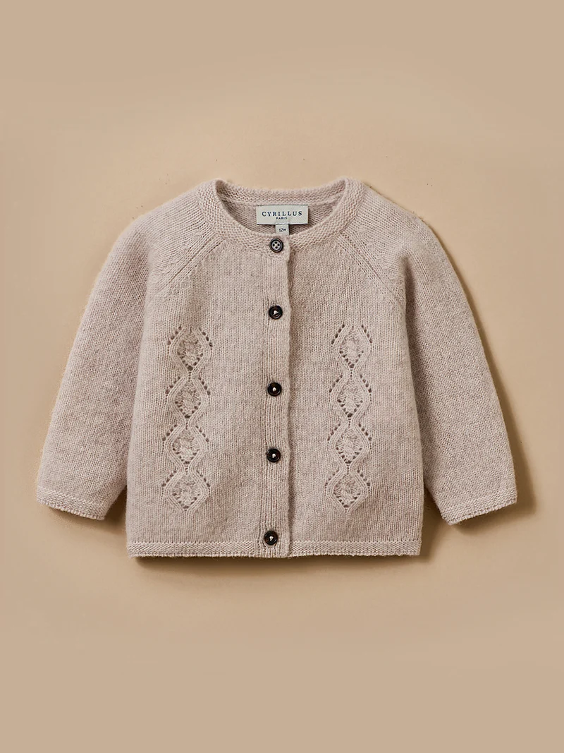 Baby-Cardigan aus Merinowolle
