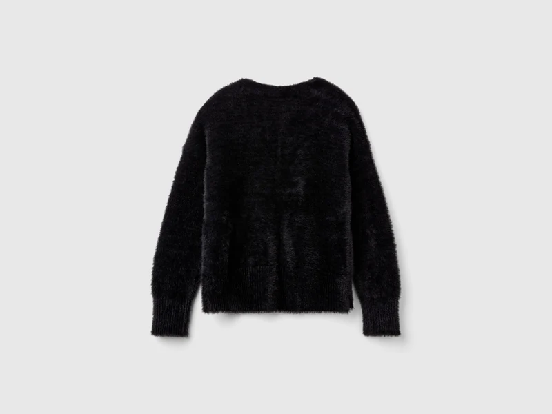 Strickjacke aus Pelzgarn