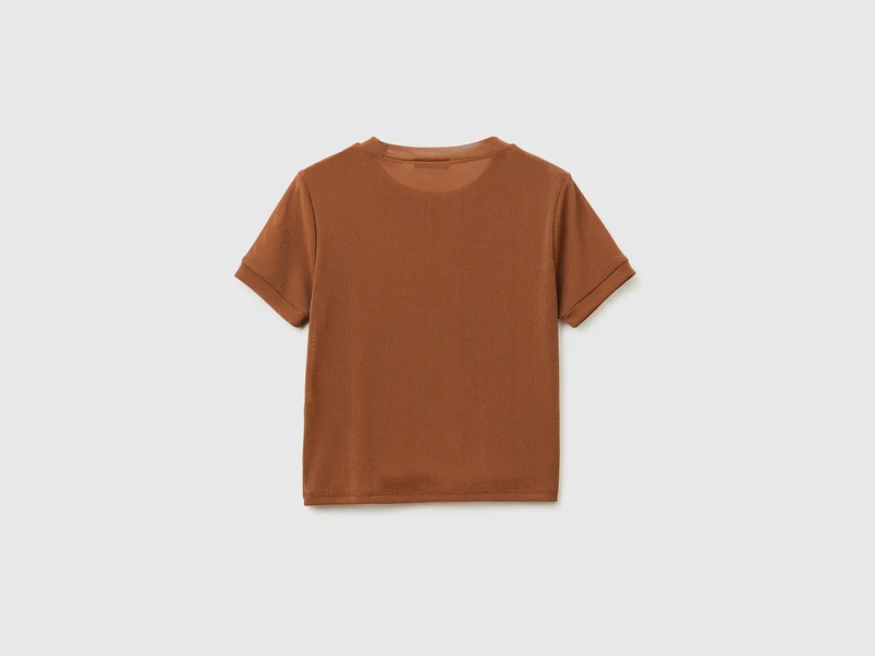 Kurzärmeliges Lurex-T-Shirt