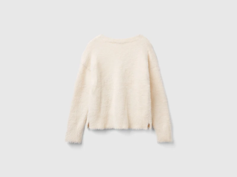 Strickjacke aus Pelzgarn