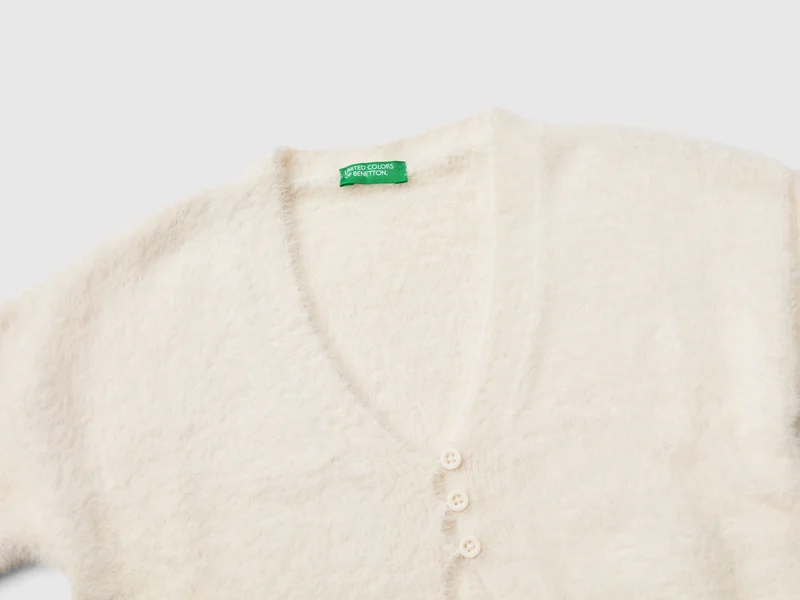 Strickjacke aus Pelzgarn