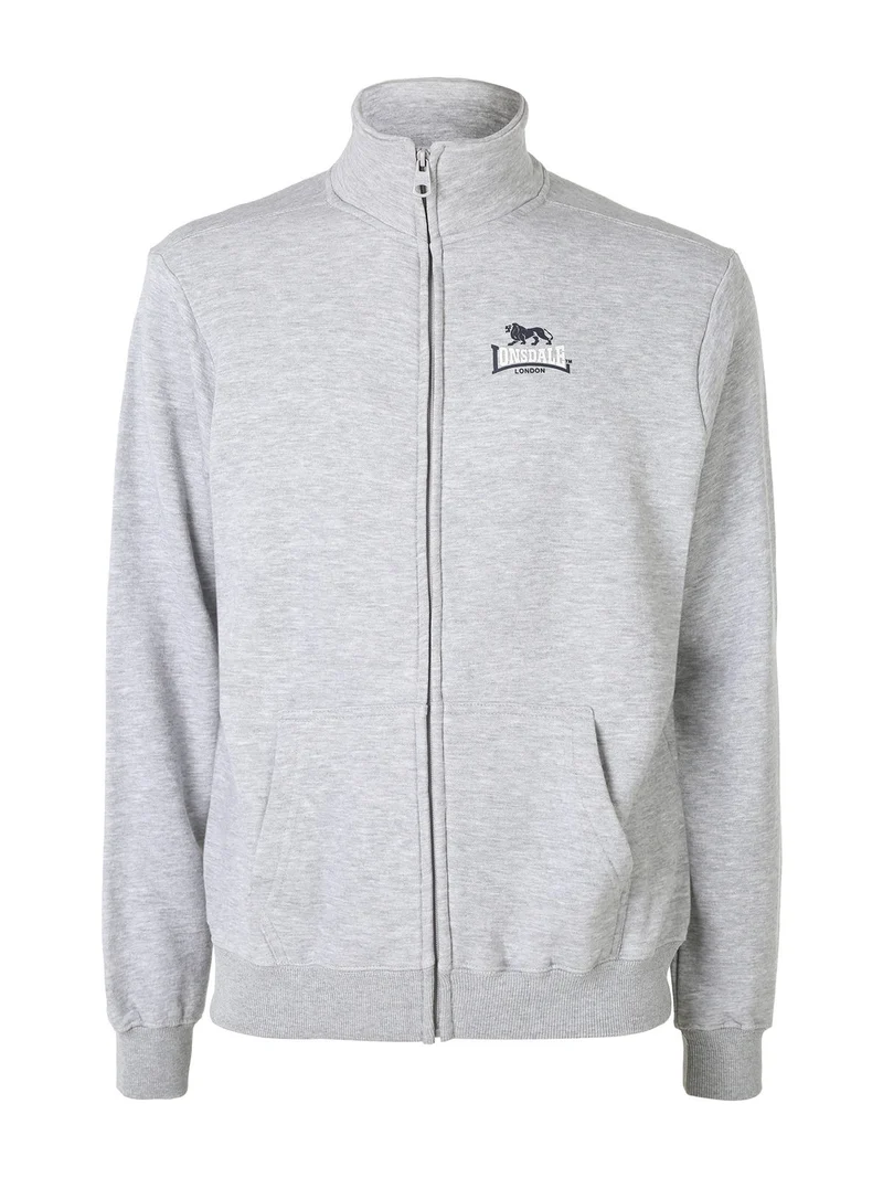 Felpa da uomo con zip e interno felpato - grigio