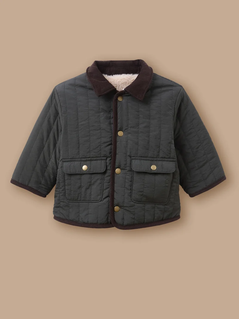 Wendejacke aus Sherpa für Babys