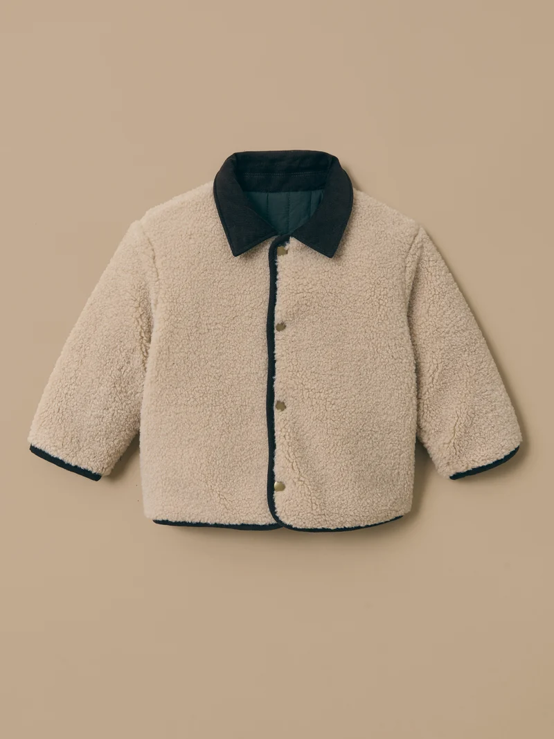 Wendejacke aus Sherpa für Babys