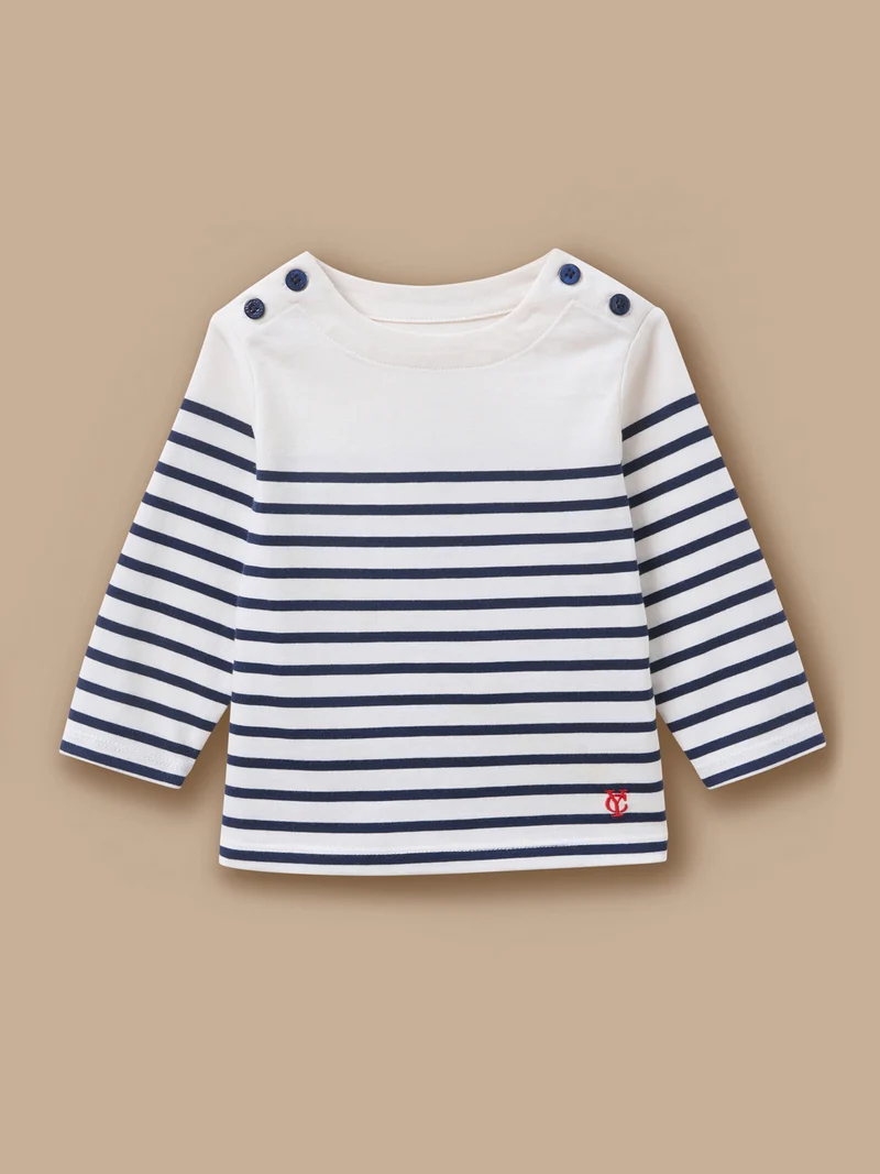 Geknöpftes Baby-Matrosenshirt