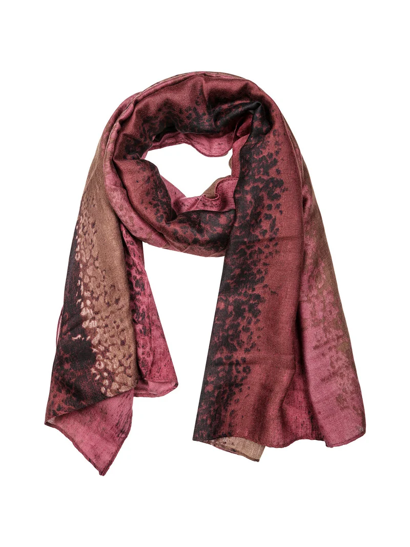 Sciarpa donna in viscosa con stampe - viola