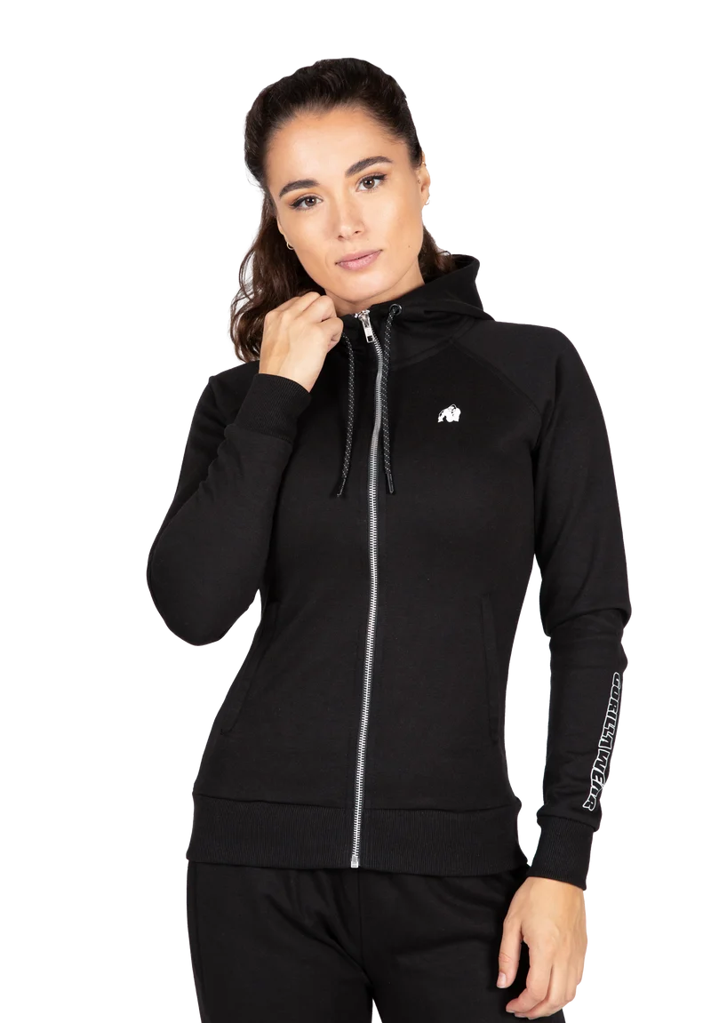 Marion Zipped Hoodie - Black