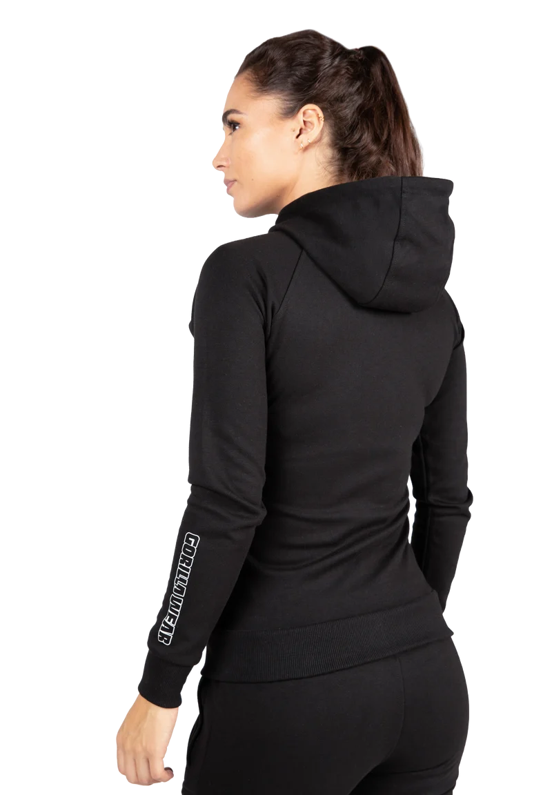 Marion Zipped Hoodie - Black