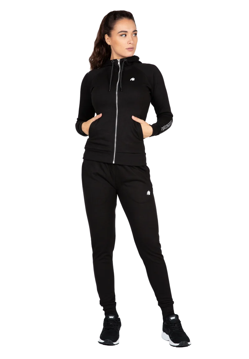 Marion Zipped Hoodie - Black