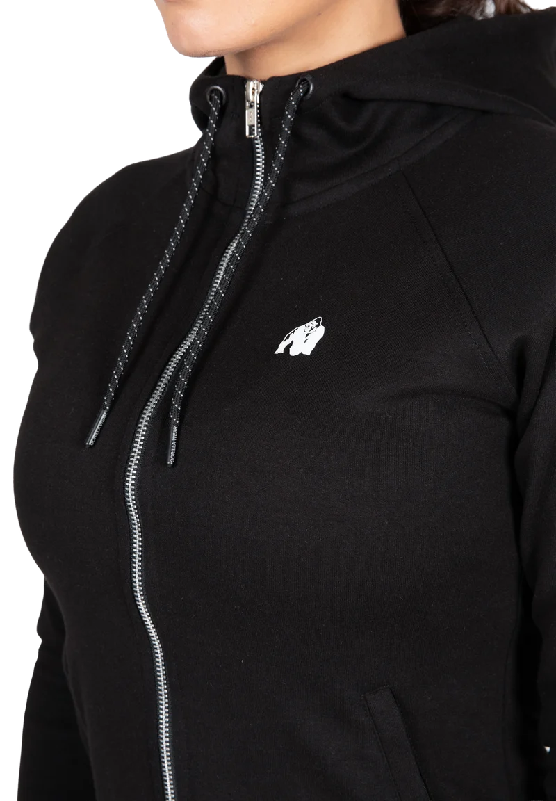 Marion Zipped Hoodie - Black