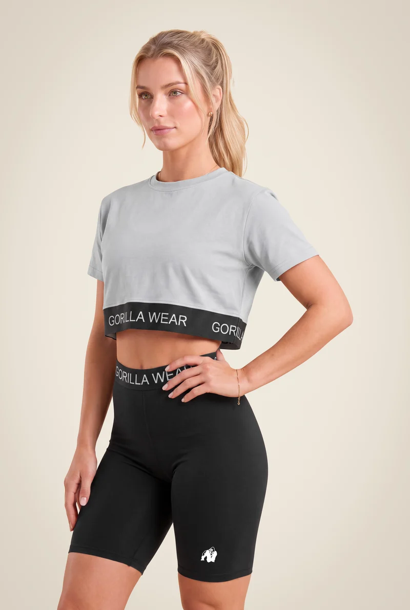 Colby Cropped T-Shirt - Gray