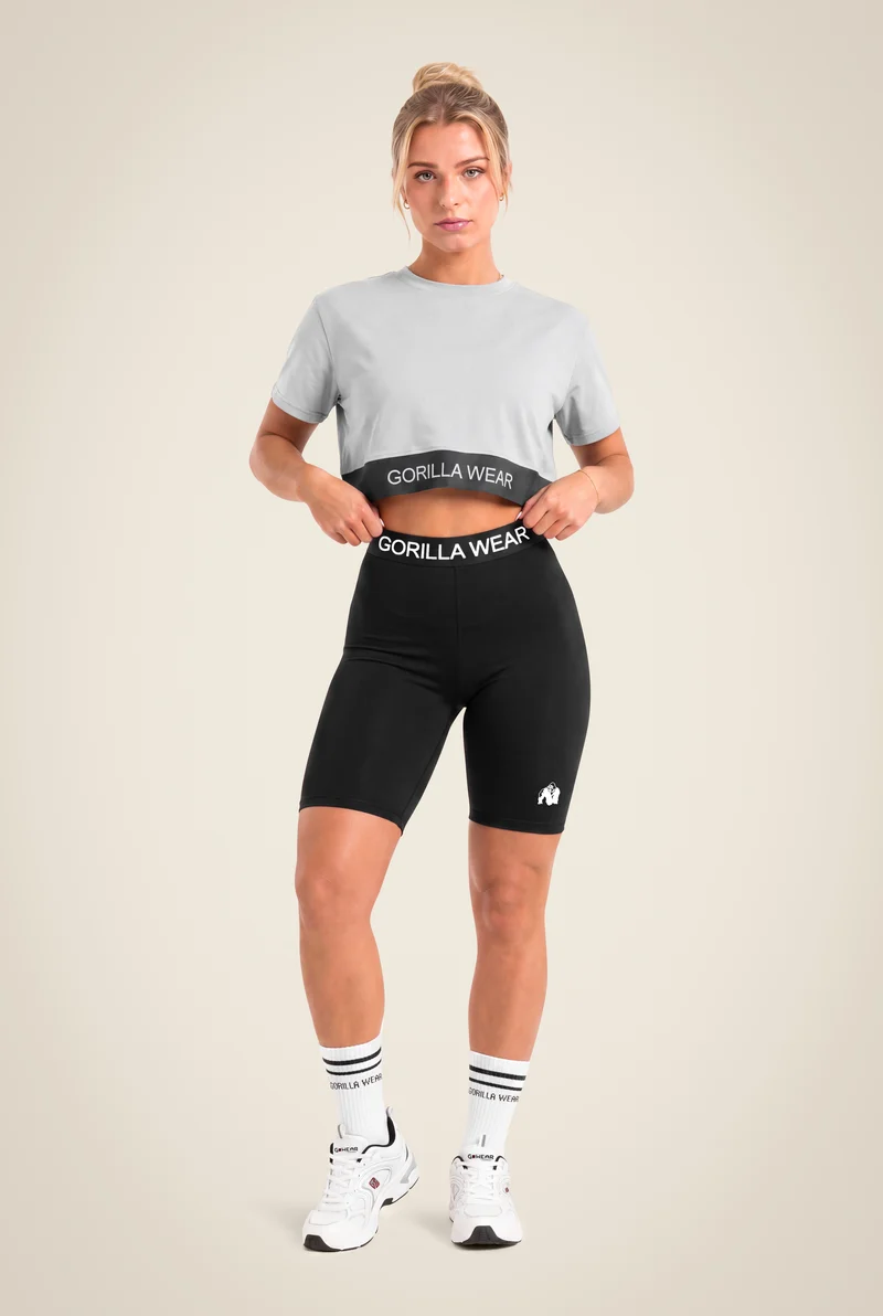 Colby Cropped T-Shirt - Gray