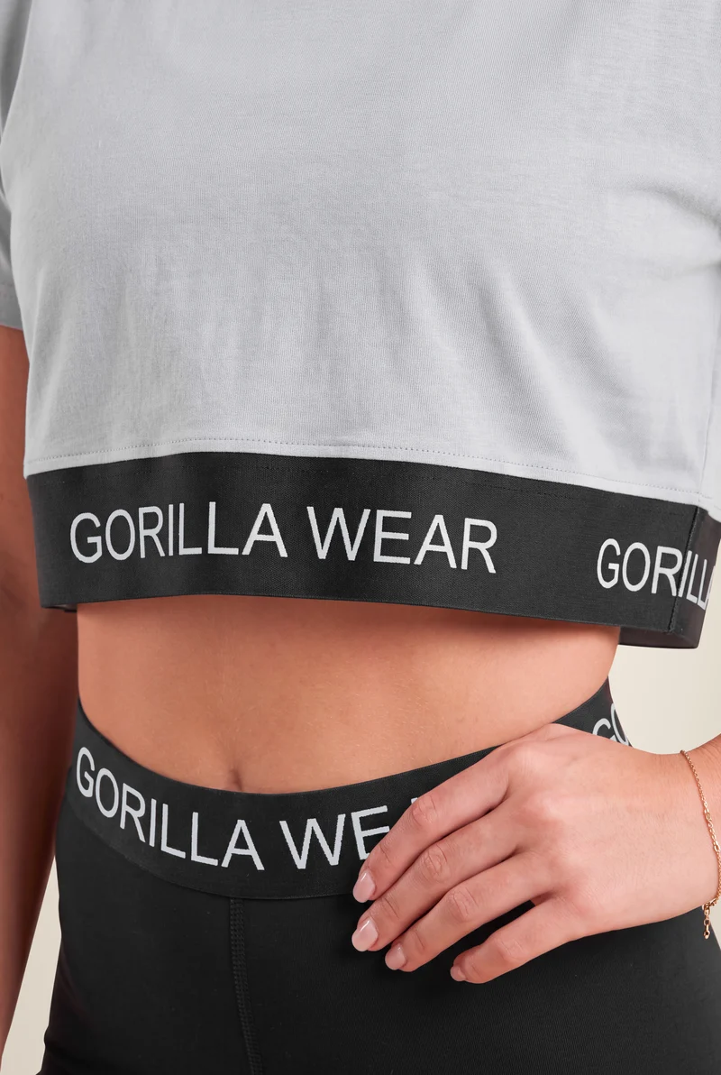 Colby Cropped T-Shirt - Gray