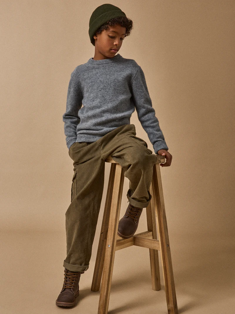 Jungen Cargo-Hose aus Velours