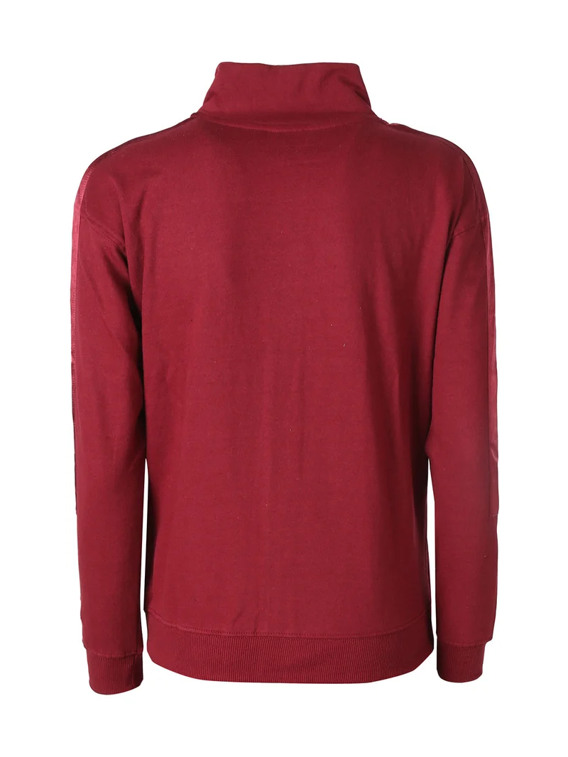Felpa da donna con zip con interno in caldo cotone - bordeaux
