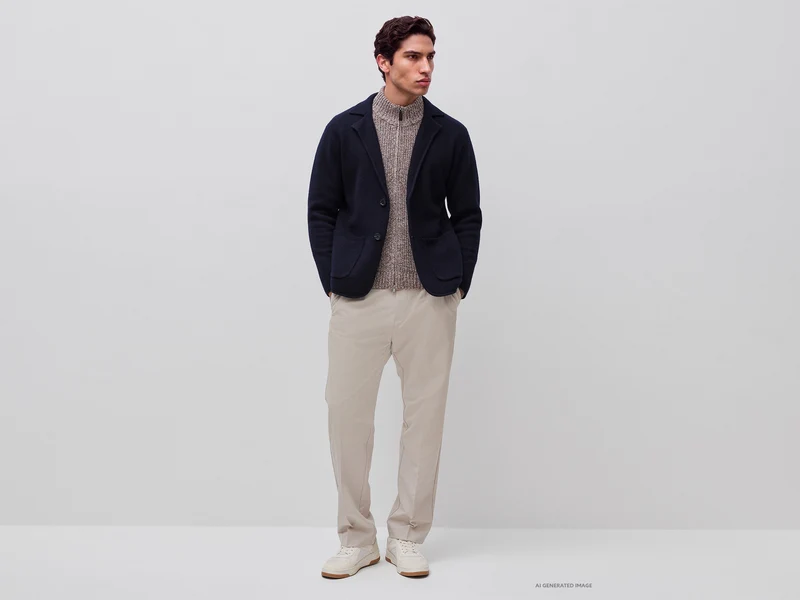 Blazer aus 100% gekochter Wolle