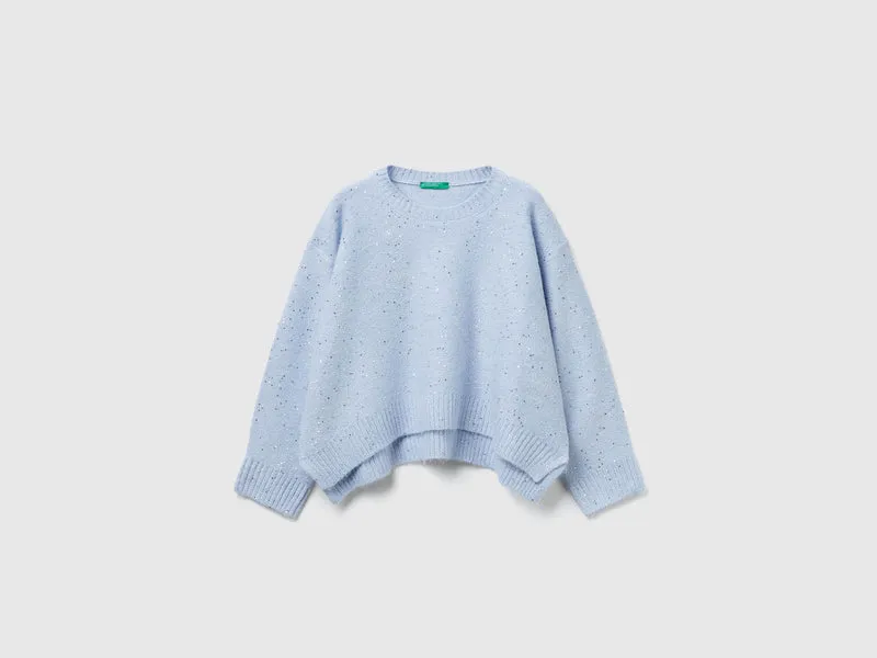 Pullover aus Woll- und Lurexmischung