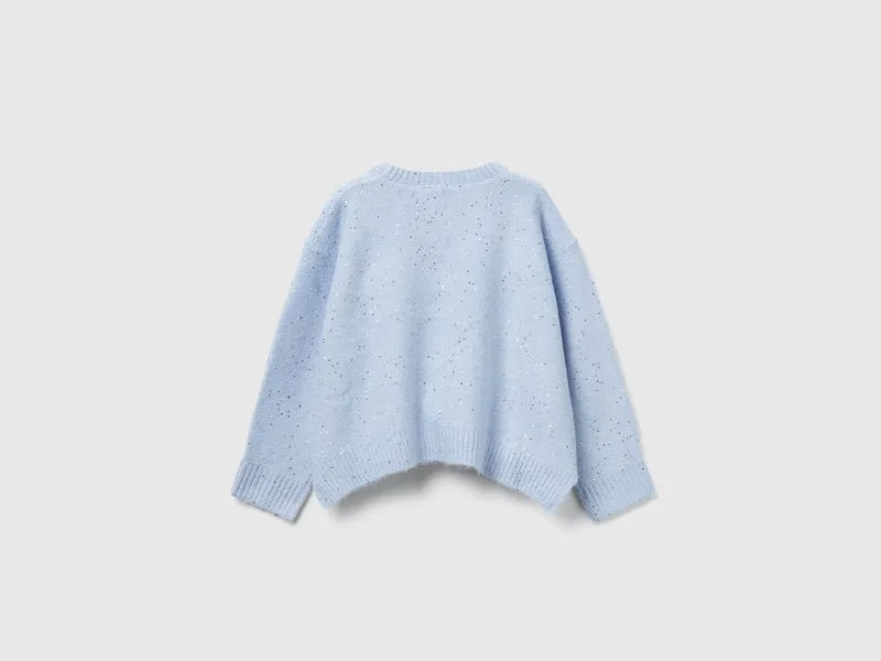 Pullover aus Woll- und Lurexmischung