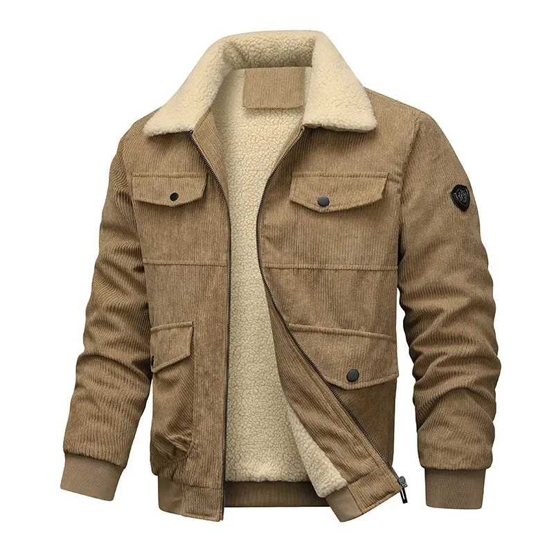 Elegant Corduroy Fleece Jacket