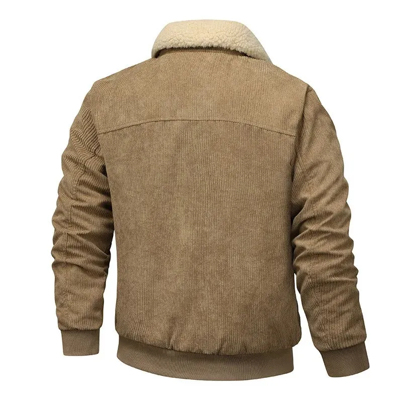 Elegant Corduroy Fleece Jacket