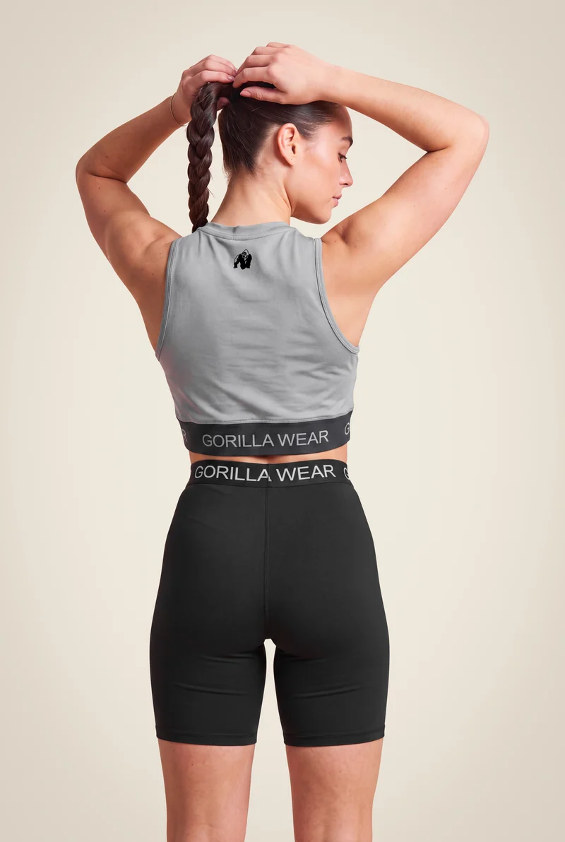 Colby Cropped Tank Top - Gray