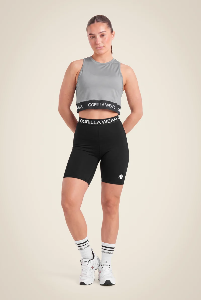 Colby Cropped Tank Top - Gray