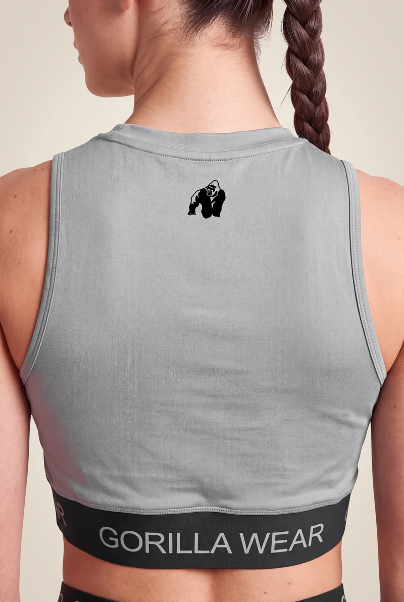 Colby Cropped Tank Top - Gray